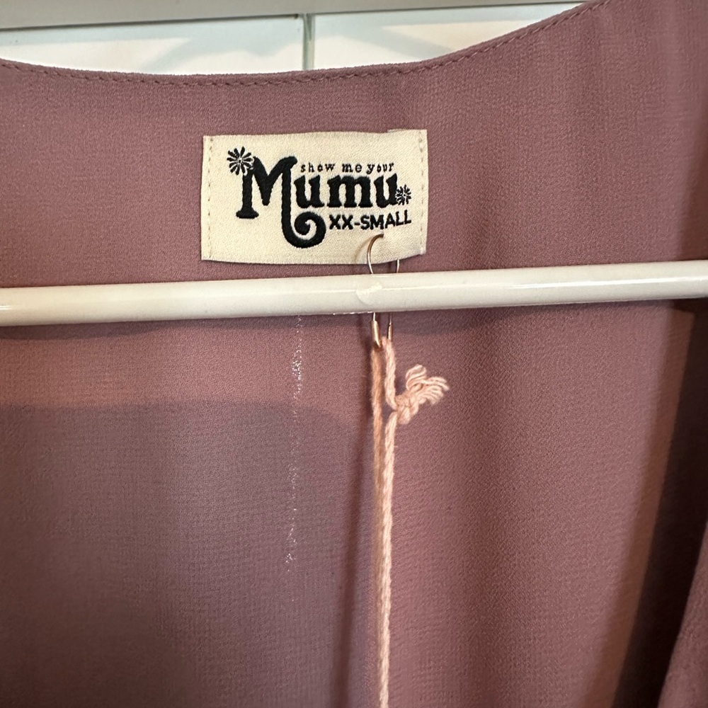 Show Me Your Mumu Jess Ruffle Midi Dress, size XXS, Antique Rose**NWT** - Picture 4 of 4